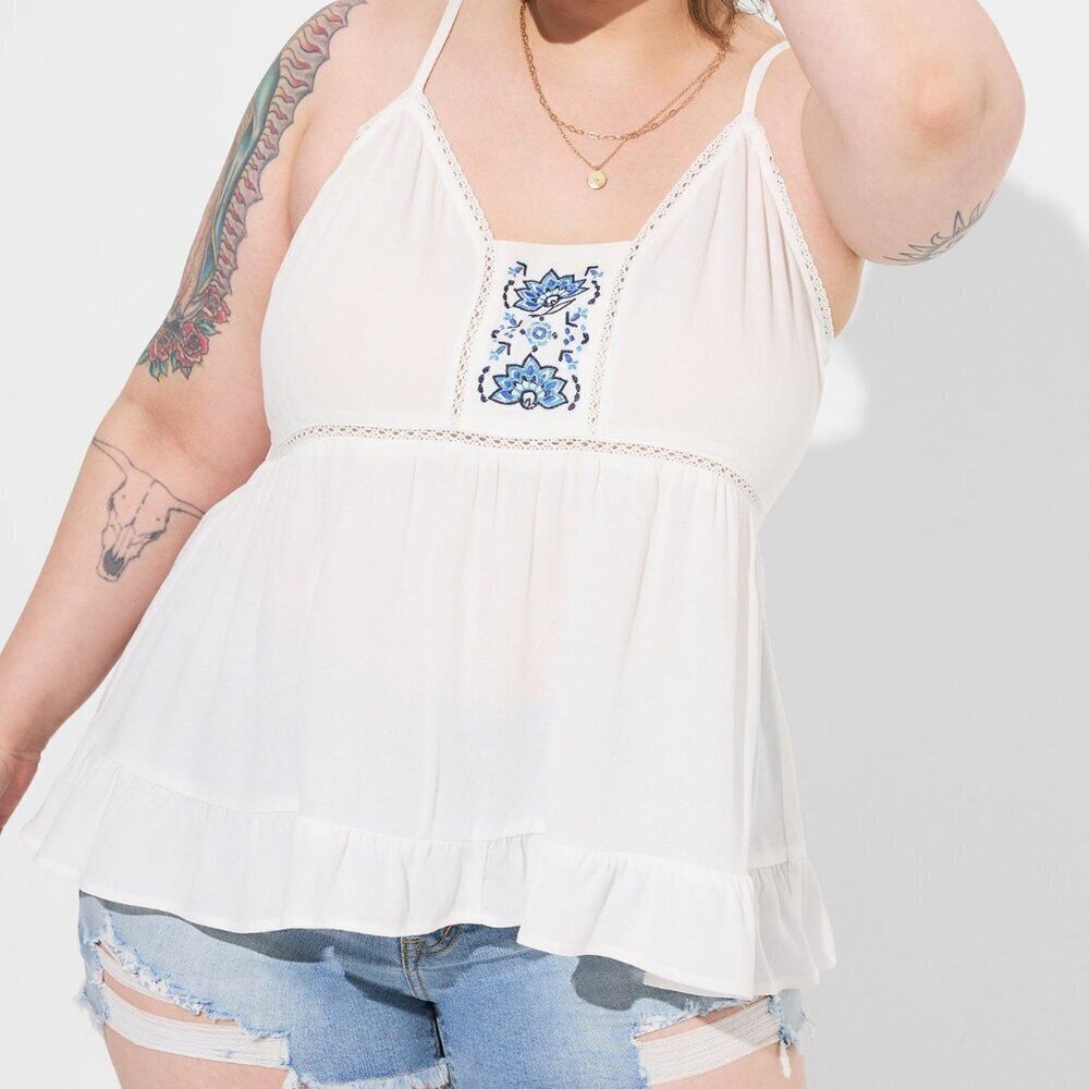 Challis Embroidered Cami - Picture 2 of 5